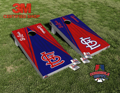 Cardinals St Louis Red and Blue Board Cornhole Board Vinyl Wrap Skins  Laminated Sticker Set Decal