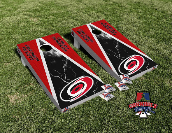 Carolina Hurricanes Carolina Lighting Cornhole Board Vinyl Wrap Skins Laminated Sticker Set Decal