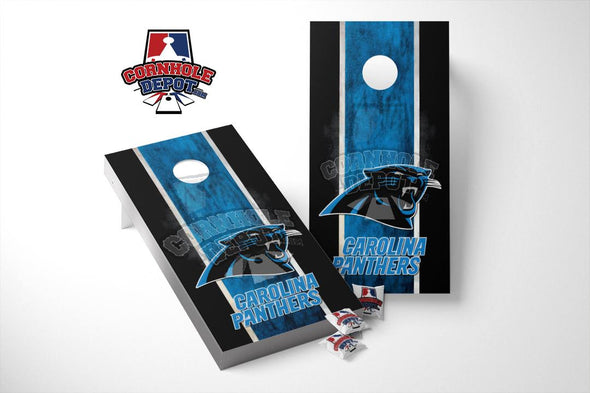 Carolina Panthers Blue Cornhole Board Vinyl Wrap Laminated Sticker Set Decal