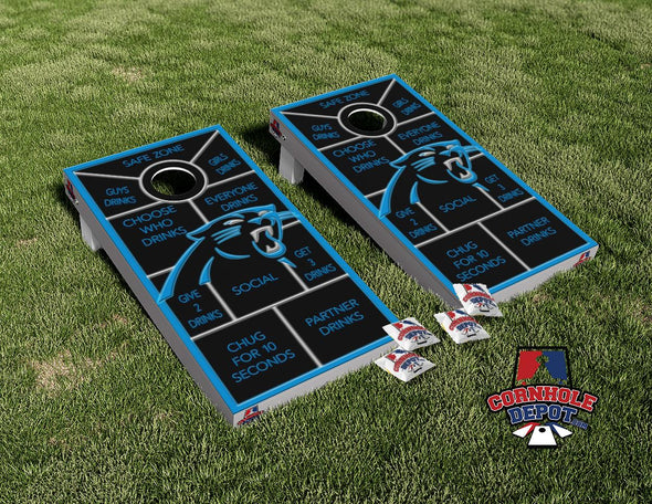 Carolina Panthers Drinking Game Cornhole Board Vinyl Wrap Skins Laminated Sticker Set Decal