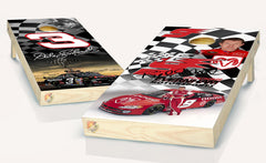Cars  Racing  Cornhole  Board Vinyl Wrap Laminated Sticker Set Decal