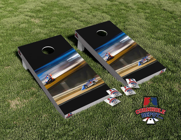Cars  Racing  Cornhole  Board Vinyl Wrap Skins Laminated Sticker Set Decal