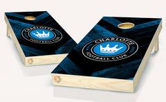 Charlotte Football Club Cornhole Board Vinyl Wrap Skins Laminated Sticker Set Decal