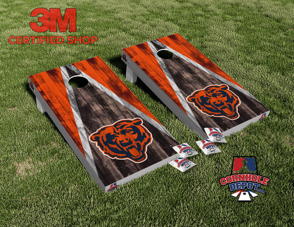 Chicago Bears Washed Cornhole Board Vinyl Wrap Skins Laminated Sticker Set Decal