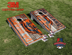 Chicago Bears DA BEARS Cornhole Board Vinyl Wrap Skins Laminated Sticker Set Decal