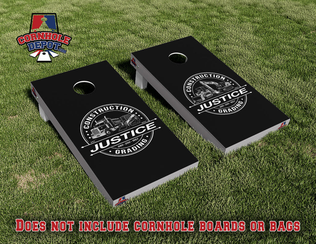 JONATHAN ~ Cornhole Board Vinyl Wrap Laminated Sticker Set Decal