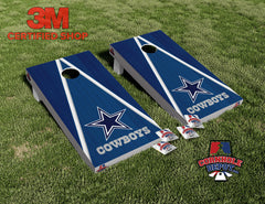 Cowboys Dallas Blue Cornhole  Board Vinyl Wrap Skins Laminated Sticker Set Decal