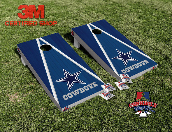 Cowboys Dallas Blue Cornhole  Board Vinyl Wrap Skins Laminated Sticker Set Decal
