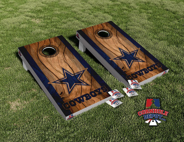 Cowboys Wood Cornhole  Board Vinyl Wrap  Skins Laminated Sticker Set Decal