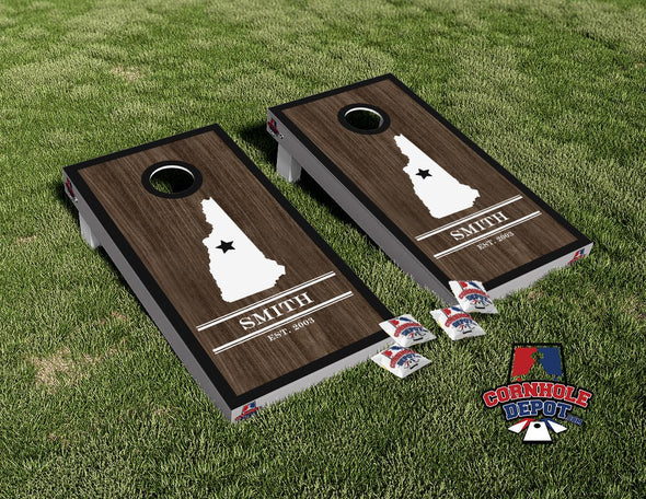 Custom Personalized New Hampshire Cornhole Board Vinyl Wrap Skins Laminated Sticker Decal Set Gifts