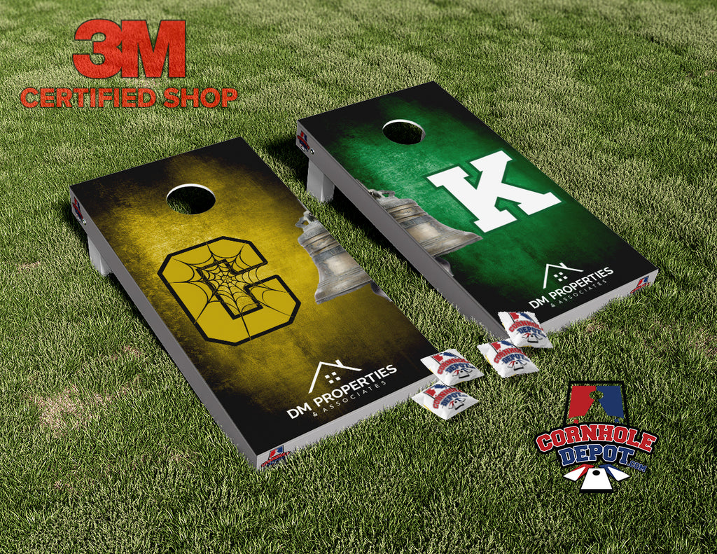 Jonathan~  3 SETS: 1 BAMA, 1 DM Properties and 1 Lake Murray Cornhole Board Vinyl Wrap Skins Laminated Sticker Set Decal