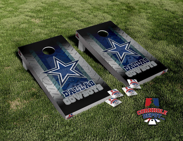 Dallas Cowboys Cornhole Board Vinyl Wrap Skins Laminated Sticker Set Decal