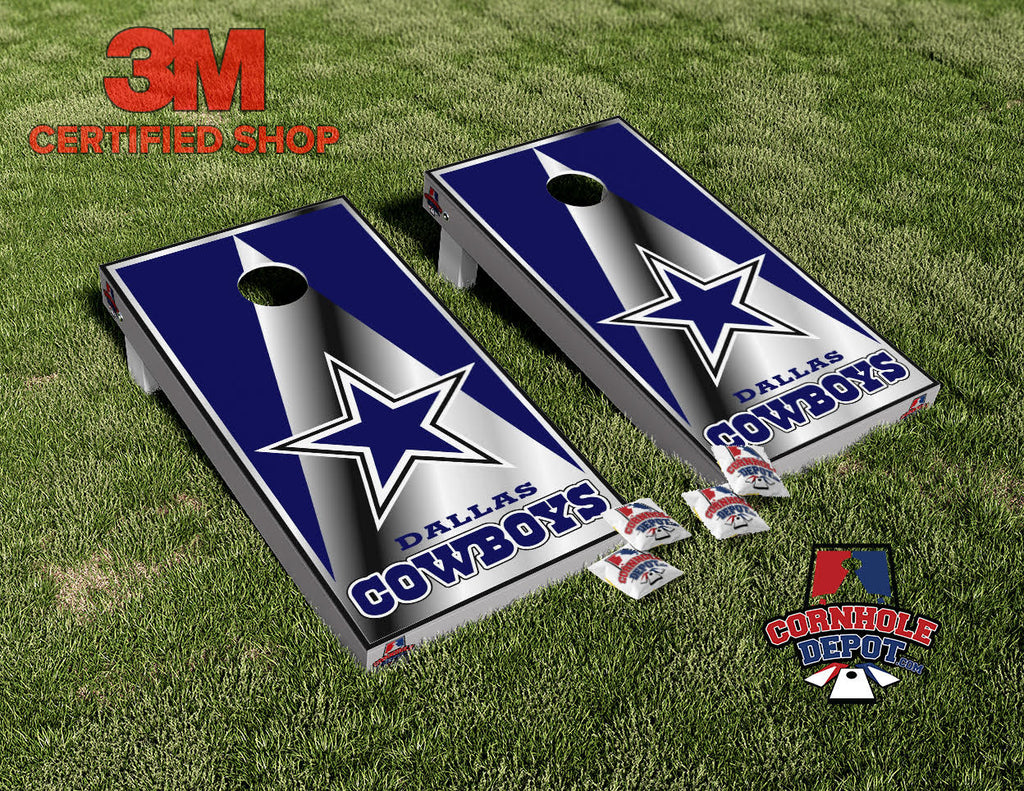 Dallas Cowboys Star Cornhole Board Vinyl Wrap Skins Laminated Sticker Set Decal