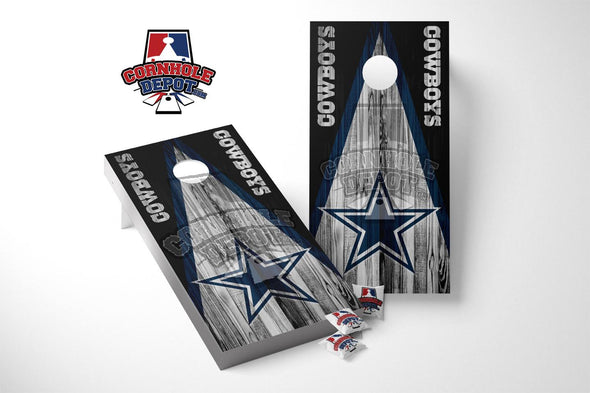 Dallas Cowboys Washed Cornhole Board Vinyl Wrap Laminated Sticker Set Decal