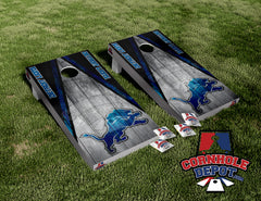 Detroit Lions Washed Cornhole Board Vinyl Wrap Laminated Sticker Set Decal