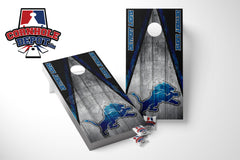 Detroit Lions Washed Cornhole Board Vinyl Wrap Laminated Sticker Set Decal