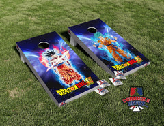 Dragon Ball Goku Cornhole Board Vinyl Wrap Skins Laminated Sticker Set Decal