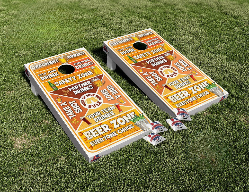 Drinking Game Beer Colorful Cornhole Board Vinyl Wrap Skins Laminated Sticker Set Decal