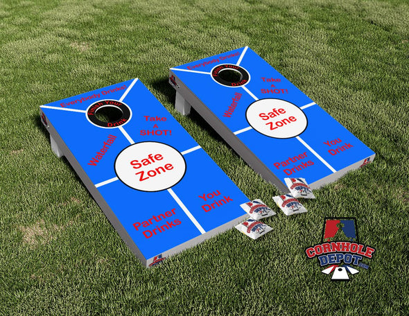 Drinking Game Blue Cornhole Board Vinyl Wrap Skins Laminated Sticker Set Decal