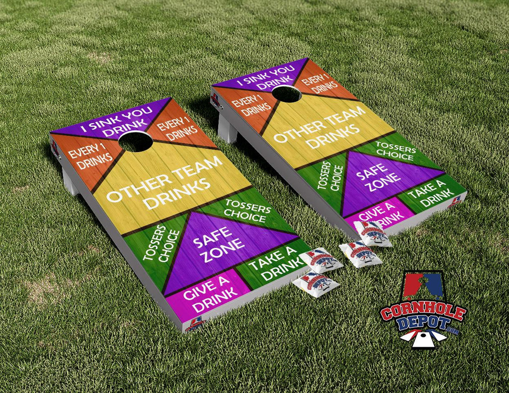 Tommie - 4 sets: 1 Florida Gators, 1 Georgia Bulldogs drinking, 1 Roll tide/Go dogs split set and 1 Drinking colorful Cornhole Board Vinyl Wrap Skins Laminated Sticker Set