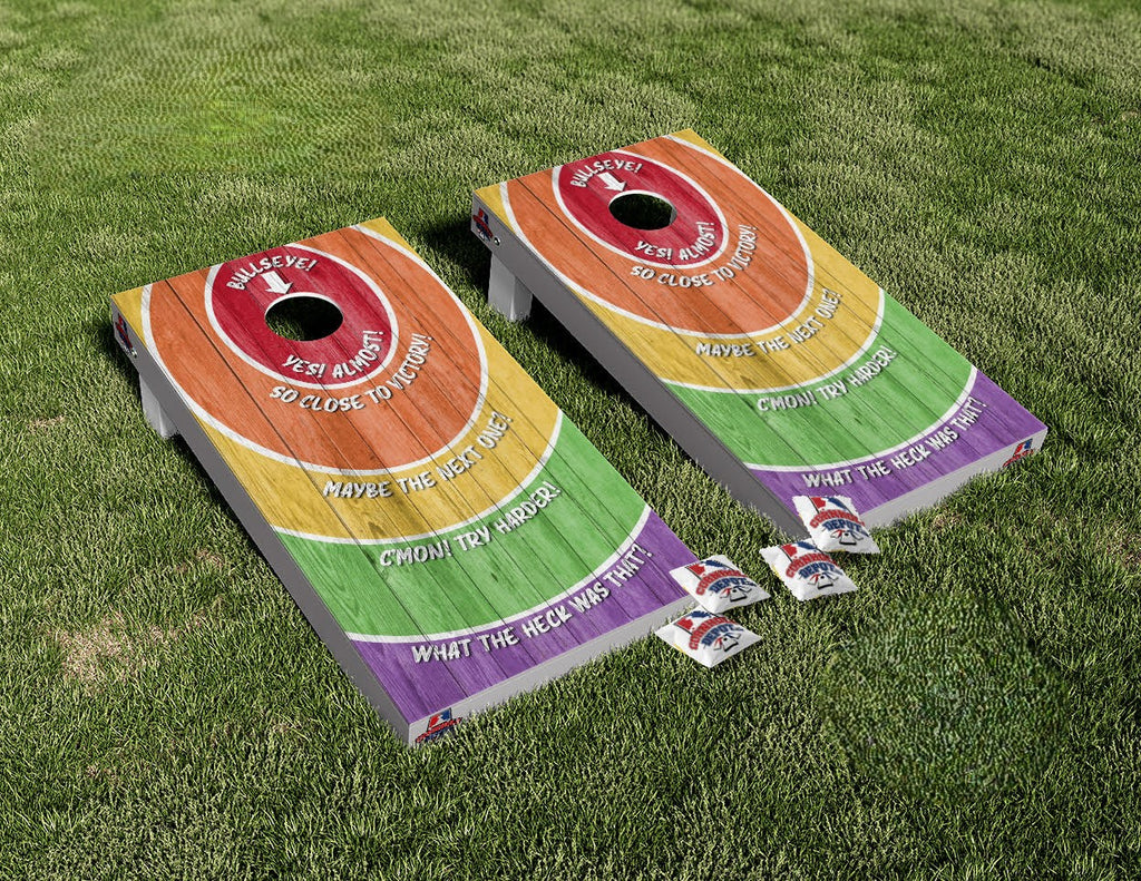 Drinking Game Rainbow Cornhole Board Vinyl Wrap Skins Laminated Sticker Set