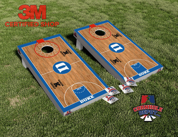 Duke Court Cornhole Board Vinyl Wrap Skins Laminated Sticker Decal Set