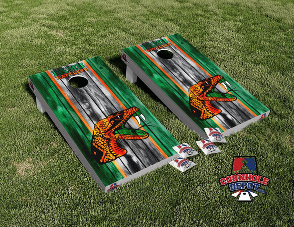 FAMU Rattlers A&M  Cornhole Board Vinyl Wrap Skins Laminated Sticker Set Decal