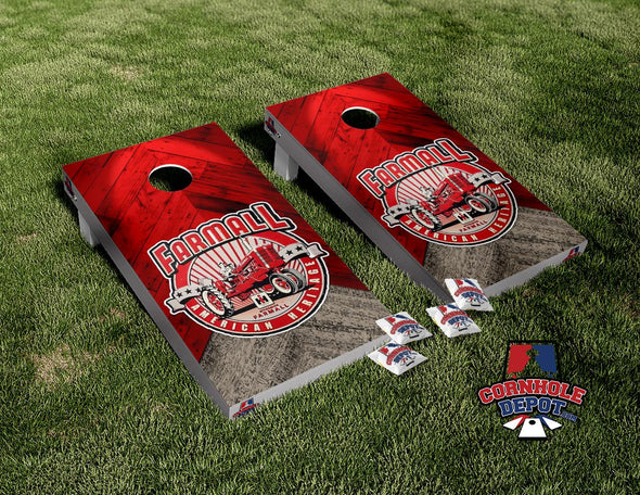FARMALL Tractors Farm Red Cornhole Board Vinyl Wrap Skins Laminated Sticker Set Decal