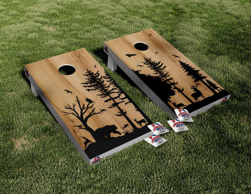 Jonathan~ 10 SETS: 2 Bourbon,1 Bear, 1 Harley Black and White, 1 Schaefers, 1 Salty palms, 1 Coral oak, 1 2nd Amendment, 1 Forest, 1 Campbell  Cornhole Board Vinyl Wrap Laminated Sticker Set Decal