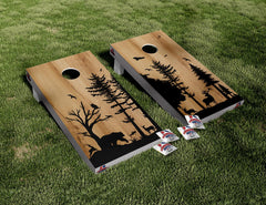 Jonathan~ 10 SETS: 2 Bourbon,1 Bear, 1 Harley Black and White, 1 Schaefers, 1 Salty palms, 1 Coral oak, 1 2nd Amendment, 1 Forest, 1 Campbell  Cornhole Board Vinyl Wrap Laminated Sticker Set Decal