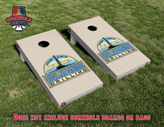 Custom Glaves Cornhole Board Vinyl Wrap Skins Laminated Sticker Set Decal