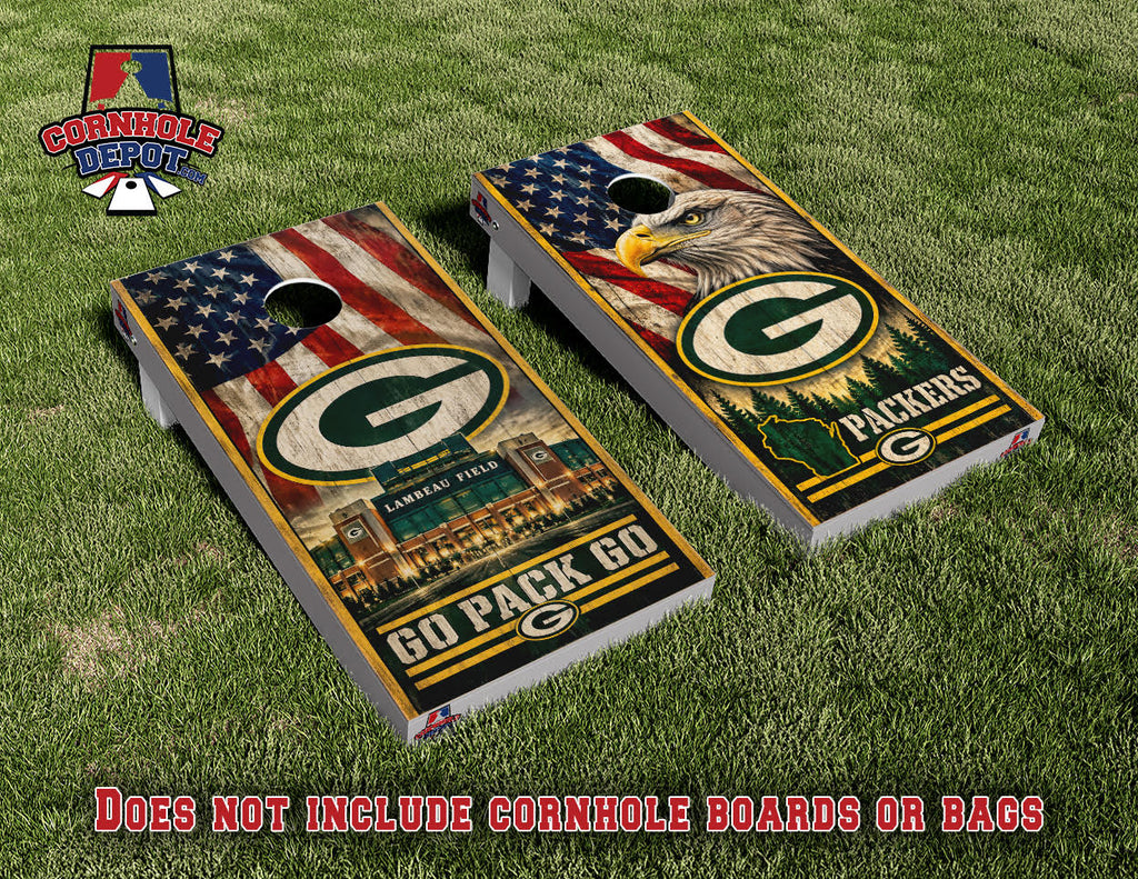 Jeff ~9 sets: 1 Wisconsin Mashup light gray, 1 Harley, 1 Bunnow, 1 Hang, 1 Honor, 1 MU, 1 Go Packers, 1 Wisconsin/Milwaukee and 1 Deer/Ducks Flag Cornhole Board Vinyl Wrap Skins Laminated Sticker Set Decal