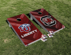 Gamecocks South Carolina and Liberty Split Set Cornhole Board Vinyl Wrap Skins Laminated Sticker Set Decal