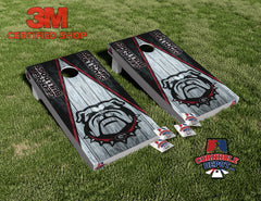 Georgia Bulldogs Washed Cornhole Board Vinyl Wrap Skins Laminated Sticker Decal Set