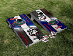Tommie~ 5 sets: 1 Jacksonville Jaguars DUUUVAL Splattered, 1 Bulldogs drinking,  1 Gators/Bulldogs house divided, 1 Eagles and 1 Seminoles/Gators split set Cornhole Board Vinyl Wrap Laminated Sticker Set Decal