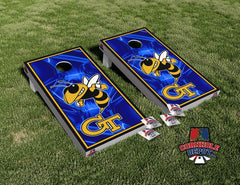 Georgia Tech  GT Cornhole Board Vinyl Wrap Skins Laminated Sticker  Decal Set