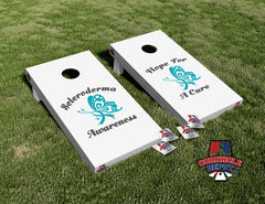 Scleroderma Awareness Hope For A Cure Cornhole Board Vinyl Wrap Skins Laminated Sticker Set Decal