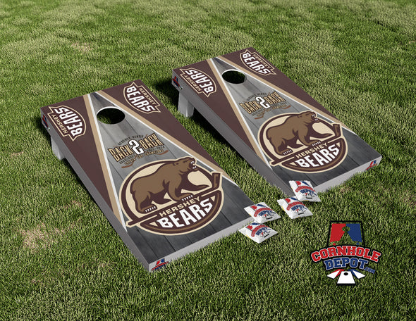 Hershey Bears Back 2 Back Cornhole Board Vinyl Wrap Laminated Sticker Set Decal