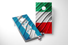 Honduras and Italy Flag Cornhole Board Vinyl Wrap Skins Laminated Sticker Decal Set