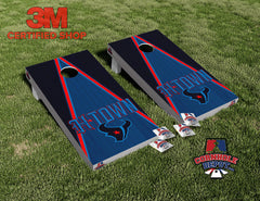 Houston Town Cornhole Board Vinyl Wrap Skins Laminated Sticker Set Decal Gifts