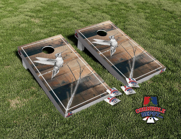 Hummingbird Cornhole Board Vinyl Wrap Skins Laminated Sticker Decal Set