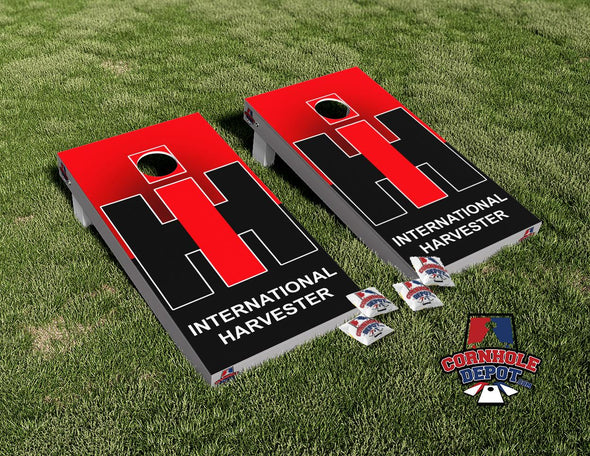 International Harvester Cornhole Board Vinyl Wrap Skins Laminated Decal Sticker Set