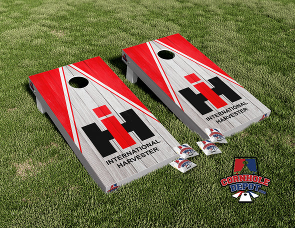International Harvester Cornhole Board Vinyl Wrap Skins Laminated Sticker Set Decal