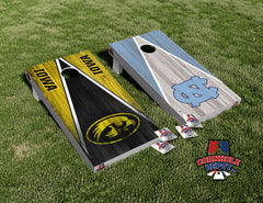 Iowa and UNC Split Set Cornhole Board Vinyl Wrap Laminated Sticker Set  Decal