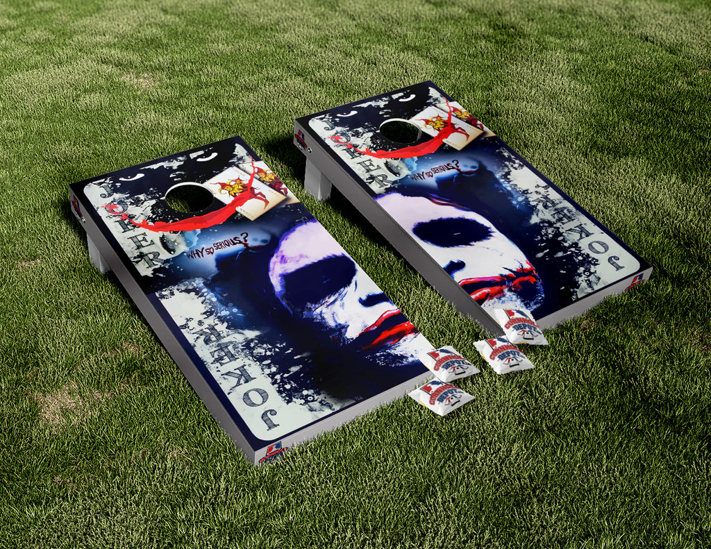 Jonathan~1 Bigfoot, 1 VT and 1 Harley and 1 Joker Cornhole Board Vinyl Wrap Skins Laminated Sticker Set Decal