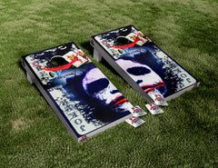 Jonathan~1 Bigfoot, 1 VT and 1 Harley and 1 Joker Cornhole Board Vinyl Wrap Skins Laminated Sticker Set Decal