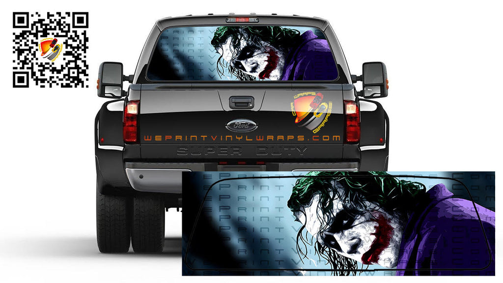 Joker Rear Window Perforated Graphic Vinyl Decal Cars Truck Campers