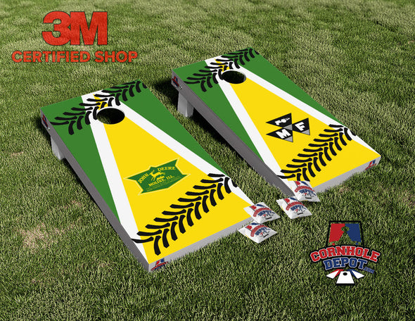 John Deere Cornhole Board Vinyl Wrap Skins Laminated Decal Sticker Set