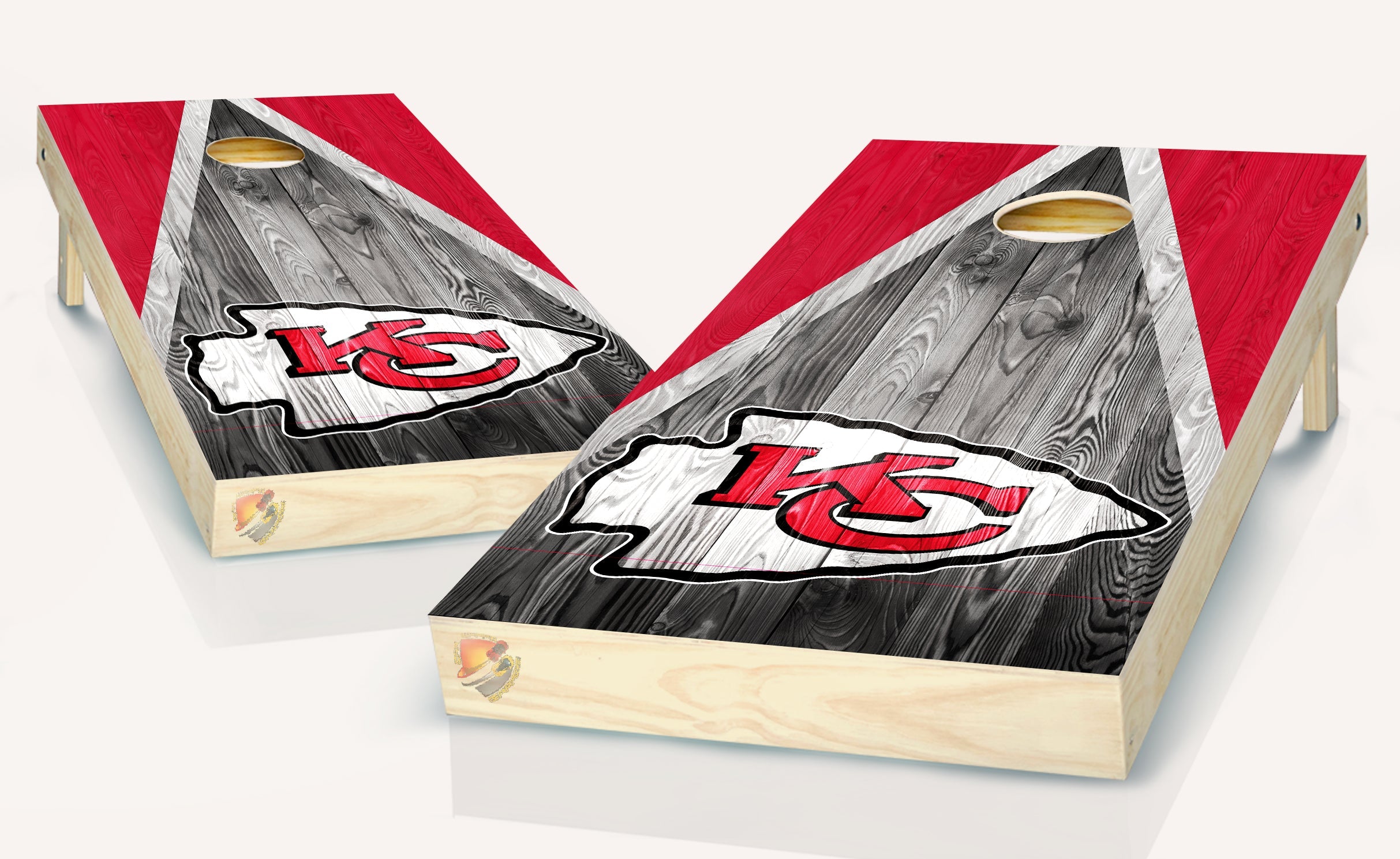 Kansas City Chief Cornhole Board Vinyl Wrap Skins Laminated Sticker Se ...