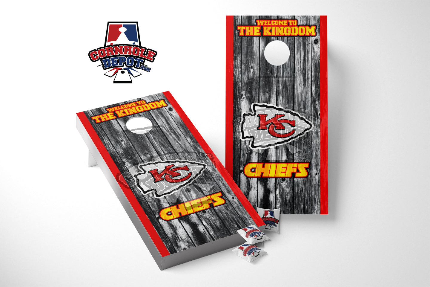 Kansas City Chiefs Gray Washed Cornhole Board Vinyl Wrap Skins Laminat ...